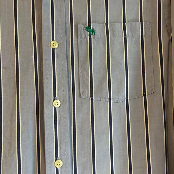 Abercrombie & Fitch Shirt Mens Size M Striped Muscle Button Collar Logo Office - Picture 7 of 9